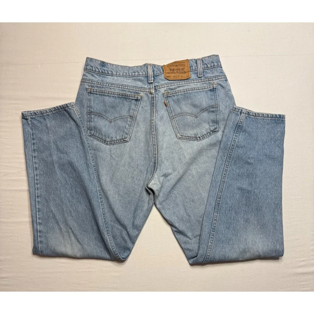 Levis 550 Jeans Mens 36x32‎ Blue Relaxed Fit Tapered Leg 90s Orange Tab USA